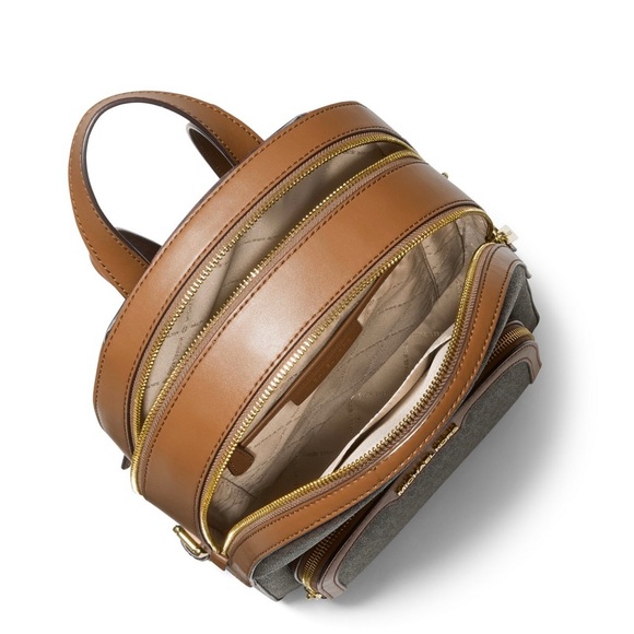 2. NWT Michael Kors Jaycee Medium Backpack Brown - Picture 3 of 8